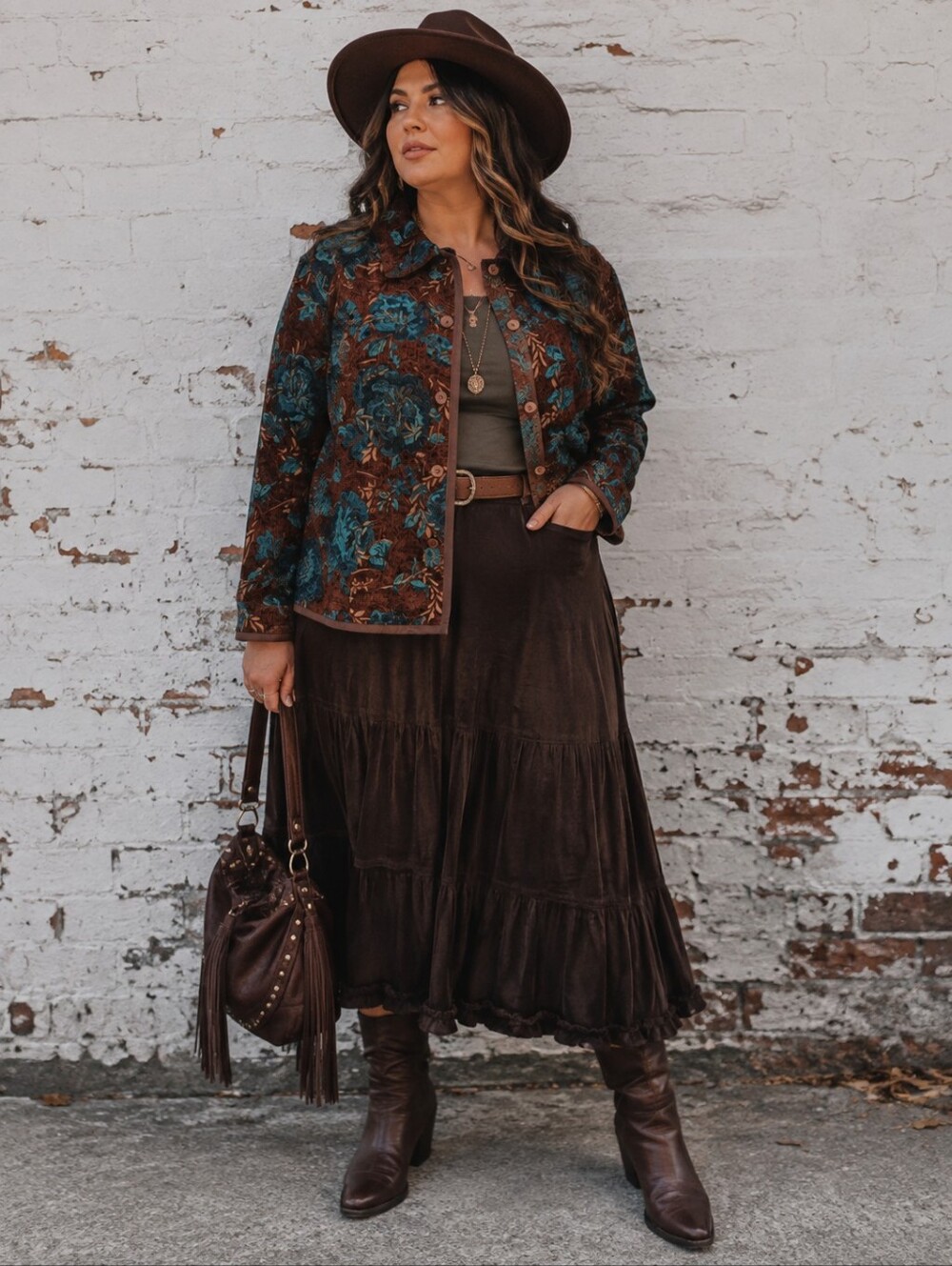 Boho Coldwater Creek Vintage Chenille Tapestry Jacket SZ M